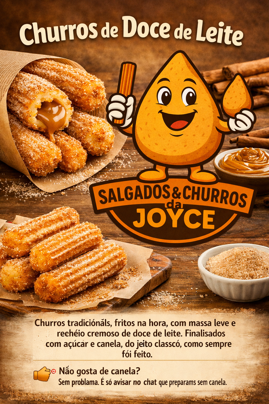 15 Churros de Doce de Leite 15g